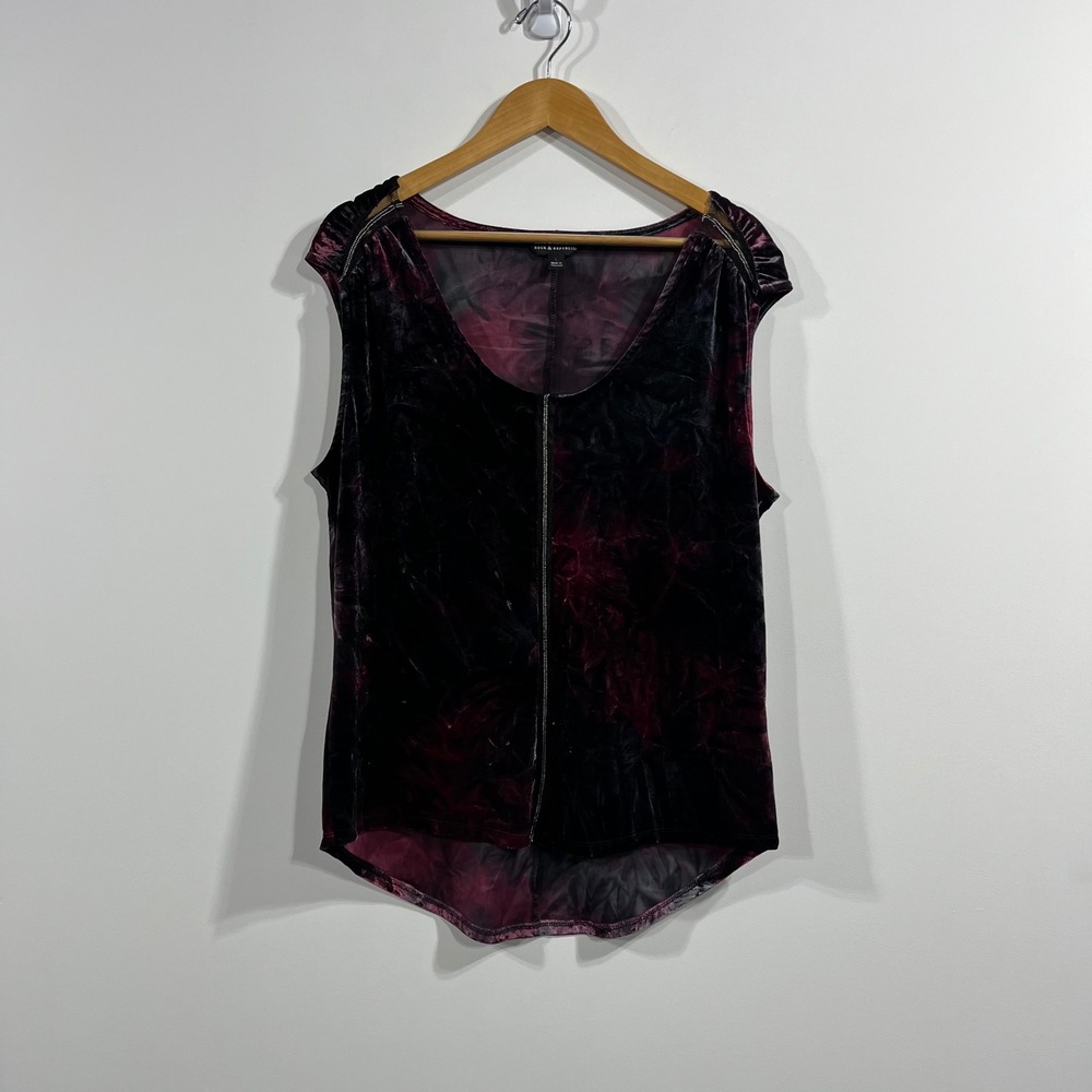 Rock & Republic Womens Vampire Velvet Tank Top Y2K Whimsigoth Fairy Grunge Large